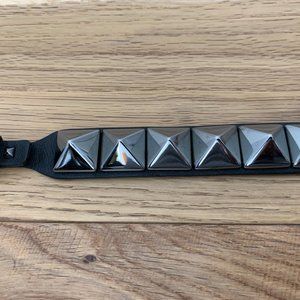 Valentino Large Leather Rockstud Wrap Bracelet